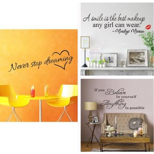 English Rumors Quotes Wall Stickers Bedroom Living Room Quarto Decorative Stickers Home Decor DIY Wall Stickers