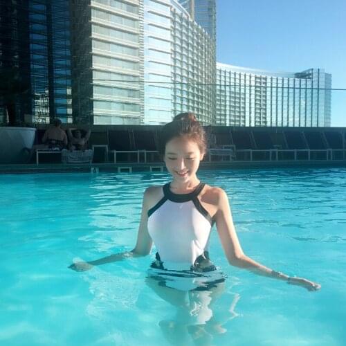 One Piece Sexy Black Swimsuit Girls Ladies' Swimwear Swimming Suit For Women Monokini Bathing Suit Bodysuit Beachwear Bathers