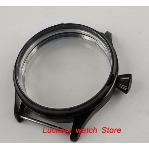 44mm PVD coated stainless steel Watch Case fit 6497 6498 EAT movement-BK22