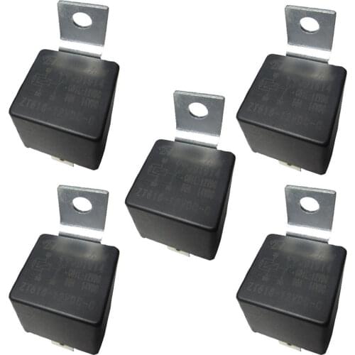 EE support 5 X Iron Heavy Duty Car Vehicle Truck 12V 12 Volt DC 80A AMP SPST Relay 4Pin