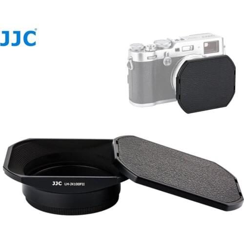 Square Metal Camera Lens Hood for Fujifilm X100V X70 X100 X100S X100T X100F Protector Adapter Ring Compatible 49mm Filter Cap