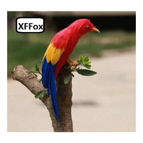 Mini real life red&blue bird model foam&feather simulation cute bird doll gift about 12cm xf0809