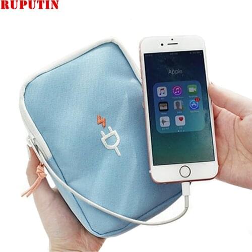 RUPUTIN New Portable Travel Storage Cable Bags Data Line Organizer Bags Multifunction USB Charger Sorting Travel Accessories Bag