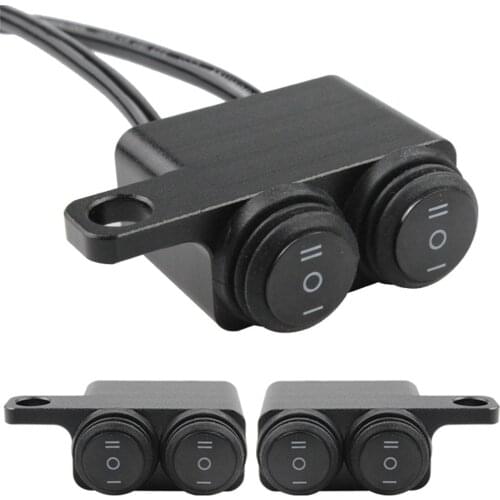 Motorcycle Switches Connector Handlebar Switches On/off Button Connector Push Dual Button Waterproof Switch Motorbike Accessorie