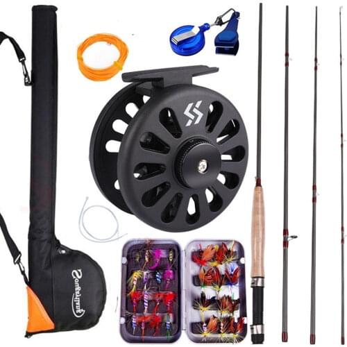 Sougayialng Fly Fishing Rod Set 2.7M 8.86FT #5/6 Fly Rod and Fly Reel with Fishing Bag Line Accessories Lures Box Combo