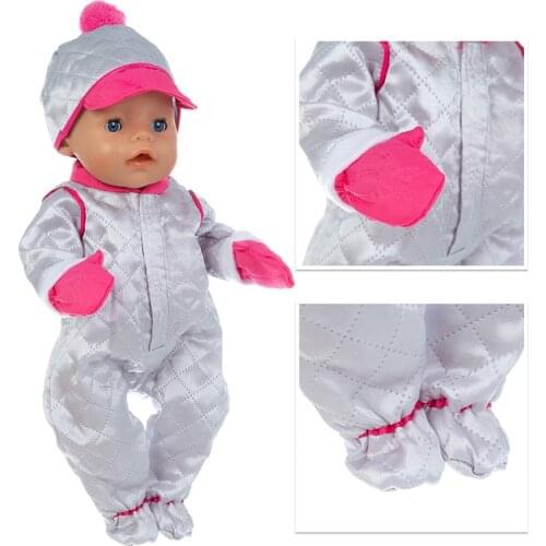 Doll Clothes For 17inch 43 cm Toy Born Doll Accessories Baby Jumpsuit Clothes Jacket With Hat