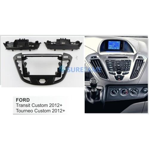 9 inch Car Fascia Radio Panel for FORD Transit Custom, Tourneo Custom 2012+ Dash Kit Install Facia Console Bezel Plate Adapter