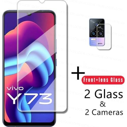 Clear Glass For Vivo Y73 Glass HD Screen Protector For Vivo Y73 Tempered Glass 9H Phone Camera Lens Film For Vivo Y73 Y53s