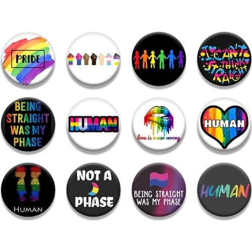 LGBT Pride Logo Badge Rainbow Logo Backpack Decoration Badge