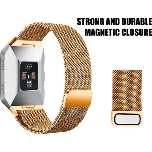 Milanese Watch Band Suit For New Fitbit Ionic Size L/S Magnetic Clasp 2018 New Fashion Business Watch Belt Replacement