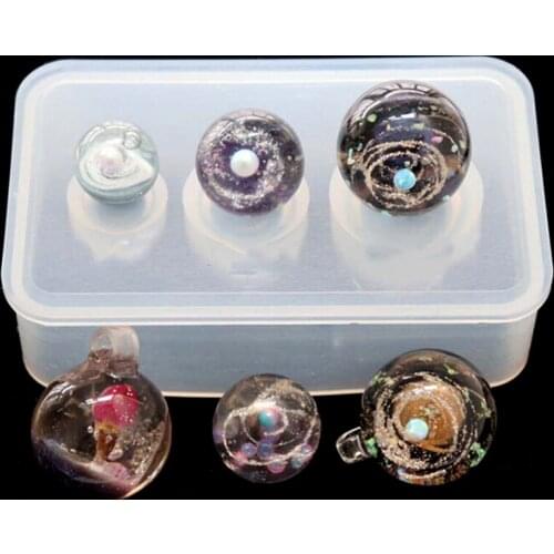 Silicone Mold Mirror For Craft DIY Jewelry Making Universe Ball UV Resin Cake Decor