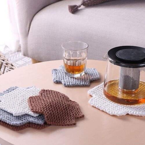 Nordic Style Handmade Thick Pad Coaster Non-slip Table mat Tablecloth for Dining Table kitchen Decoration /Accessories