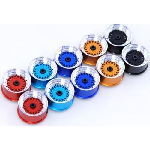 4Pcs Homemade Medium Diameter Aluminum Alloy Retro Wheel Hub 95578 / 95579 Accessories for Tamiya MINI 4WD Car