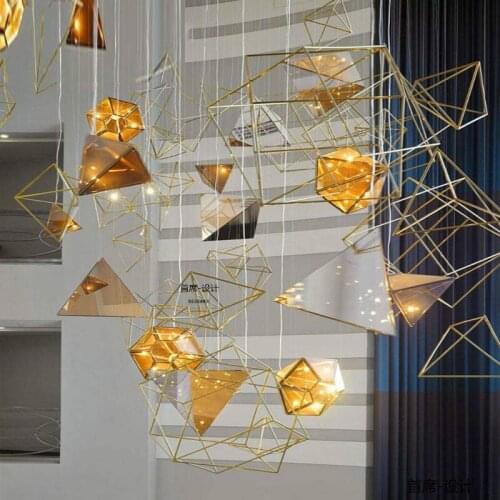 Led Hotel Lobby Living Room Duplex Building Villa Sales Office Space Hanging Art Exhibition Hall Shopping Mall Decorating Modern