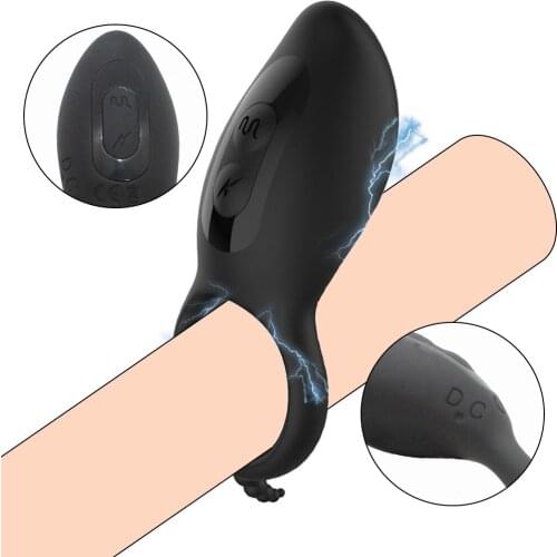 Vibrating Penis Ring 10 Speeds Silicone Cock Rings Male Longer Lasting Vibrator Ejaculation Lock Ring Testis Sex Toys for Man