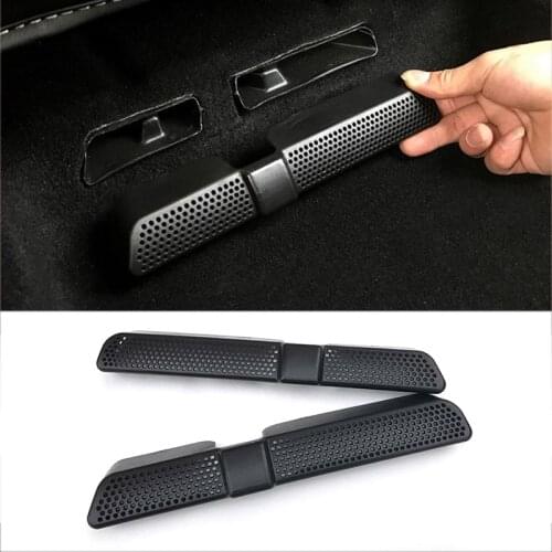 2PCS/Set Car Air Outlet Cover For Skoda Kodiaq 2016 2017 2018 Car Rear Seat Air Conditioning Vent Cover Net Car styling New