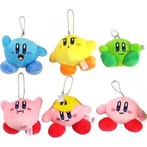 8Cm Cute Kawaii Ster Kirby Game Leuke Pluche Kawali Sleutelhanger Karakter Soft Gevulde Plush Kleine Hanger Childrens Toys