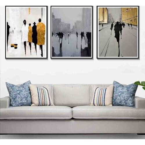 Abstract British Street Poster Modern Colorful Canvas Art Wall Picture Nordic Posters and Prints for Living Room Home Decoration
