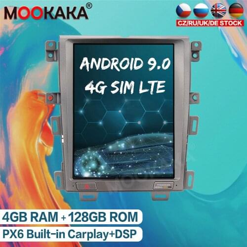 Android 9.0 4GB+128GB PX6 Tesla Style Car Radio GPS Navigation For Ford EDGE 2007 - 2014 Auto Multimedia Player Stereo Head Unit