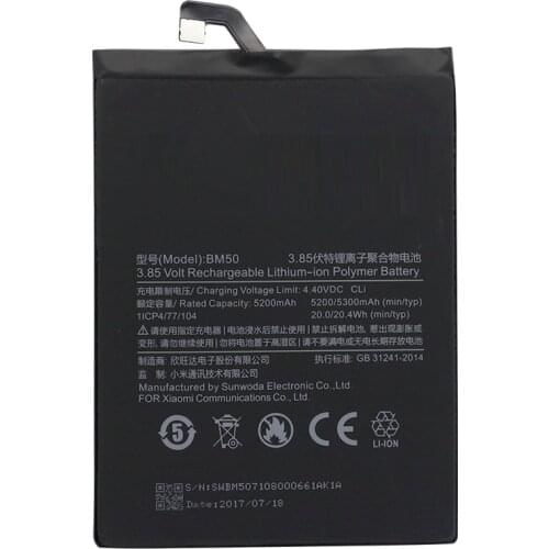Battery BM50 for xiaomi Mi Max 2 Max2 Original Replacement Batterie 5200mAh+TOOLS