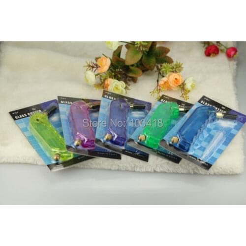 Free shipping MINI PISTOL STAINED GLASS TUNGSTEN CARBIDE OIL CUTTER and with oiled plastic handle