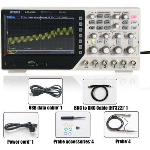 Hantek DSO4084C DSO4104C DSO4204C DSO4254C Digital Oscilloscope 4CH 80-250 MHz 1GSa/s +1CH Arbitary Function Waveform Generator