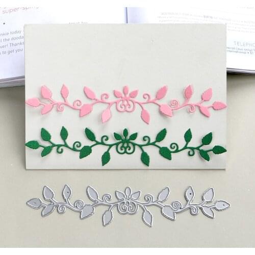 DUOFEN METAL CUTTING DIES 1pc rose vine leaves border stencil DIY Scrapbook Paper Album 2019 new arrival