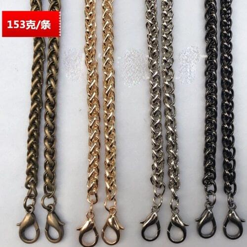 Heave metal DIY bag metal chian strap silver bronze golden gunblack color for option 5pcs/lot 120cm