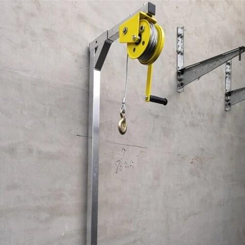 10/15/20M Galvanized Outside Installation Lifting Tool Crane Folding Self-locking Manual Winch Assembly Air Conditioner