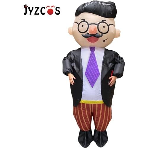 JYZCOS Funny Halloween Costume for Man Woman Adult Office Handsome Boss Inflatable Costumes Fancy Dress Party Cosplay Clothes