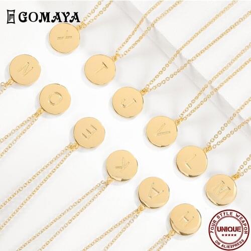 Quality Lady Girl Letter Necklace For Women Gold 26 Letters Charm Pendant Necklaces Copper Fashion Female Jewelry Necklaces Gift
