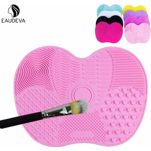 Makeup Brush Cleaning Pad Tool Brush Cleaner Silicone Pad Mat Cosmetic Make Up Brushes Washing Scrubber Board Tool