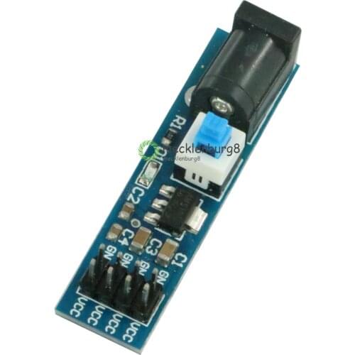 2 pcs. ams1117 5v ams1117-5v Power module self-locking switch Output voltage Interface Power indicator DC module connector