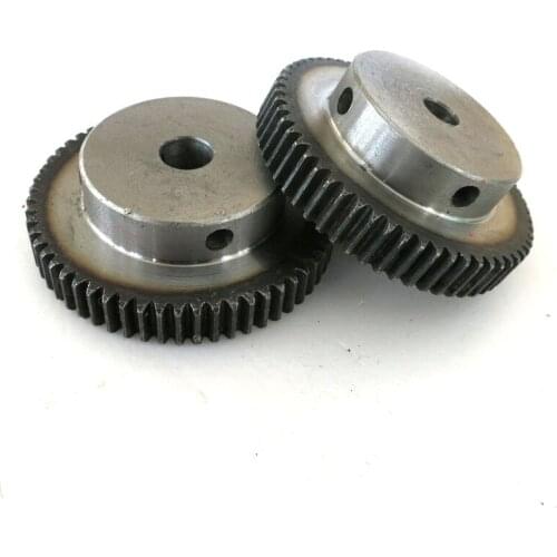Module1 60Teeth 45 # Steel Gear Big Gear DIY Metal Gear Spur Gear Top Wire Hole Cylindrical External Gear
