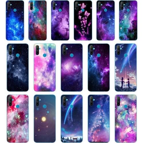165Spaceship Constellation Stars Moon Soft Silicone Tpu Cover phone Case for OPPO A1K A5S A7 AX7 A5 A9 2020 Realme 3 Pro C3 Case