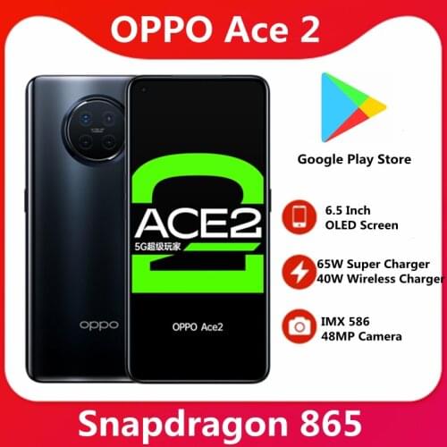 Original Oppo Reno Ace 2 5G Smart Phone 65W SuperVOOC 6.55'' 90Hz OLED Screen Snapdragon 865 40W AirVOOC Wireless Charge Phone
