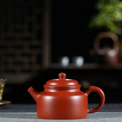 Purple Sand Bottle Famous Artisans Hand-made Bottle Raw Mine Dahongpao Dezhong Bottle Tea Making Kungfu Teapot Teaware