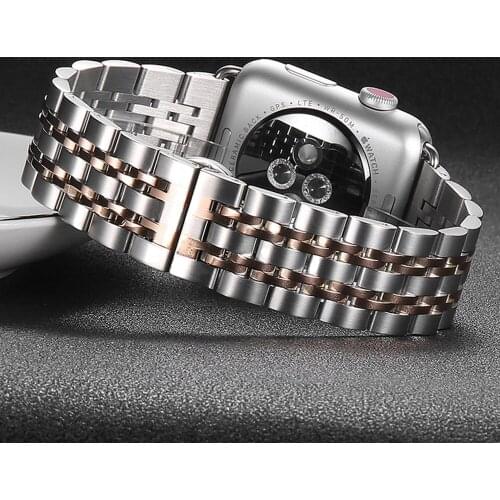 Strap For Apple Watch band 44mm 40mm iwatch band 42mm 38mm Stainless Steel bracelet band for apple watch series 6 SE 5 4 3 44 mm