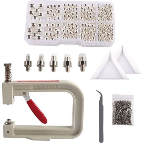Manual Punching DIY Pearl Setting Machine Rhinestones Beads Rivet Fixing Machine Hand Press Tools for Clothes Crafts