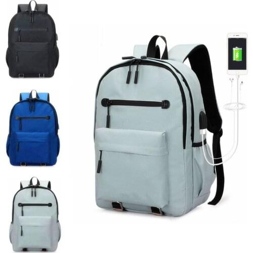 FIRECLUB 16 Inch Laptop USB Charging Backpack College Bookbag Anti Theft Oxford Travel Leisure Daypacks For Men