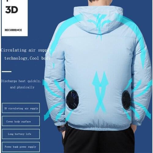 Outdoor Sunscreen Jackets Breathable Waistcoat Vest USB Charging Cooling With Fan Coat Air-conditioning Casual Brand Clothing