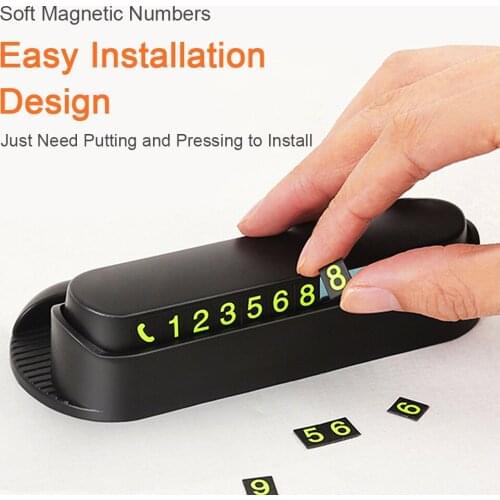 Temporary Stop Sign Car Number Phone Numbers Parking Card Number Hidden Switch Car Stickers