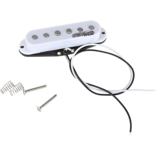 Wilkinson LOW GAUSS Vintage Tone Ceramic Single Coil Pickup for Strat Style Guitar Bridge, White