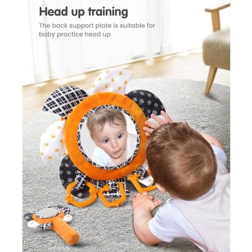 Newborn Baby Floor Mirror Rattle Set Hanging Toy 3-12 Months Shower Gifts