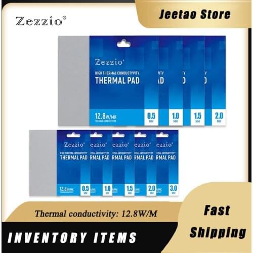 Zezzio high performance 12.8W/MK Multi-Size thermal pad for CPU/GPU Graphics Card Motherboard Silicone Pad thermal conductivity