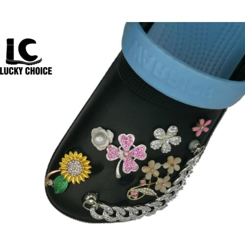 1 Pcs New Designer Chain Shoe Charms Croc Accessories Decoration for Croc Charm Clog Shoes Charm Pendant Buckle for Girl Gift