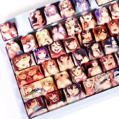 108 Key Anime Qiulili Keycaps PBT Sublimation Cherry Height DIY Mechanical Keyboard Keycaps Animation Keycaps Cherry MX Switch