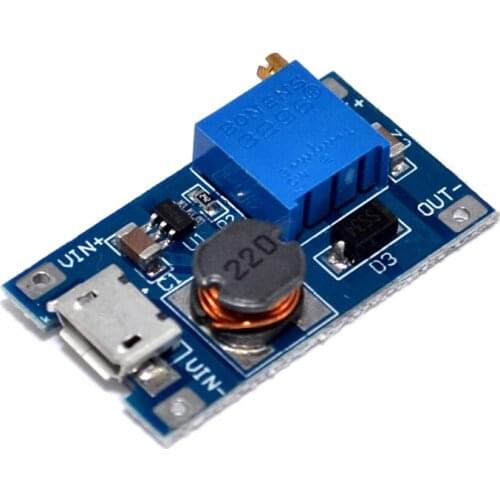 5pcs/lot 2a booster board DC-DC boost module wide voltage input 2/24V rise 5/9/12/28V adjustable 2577