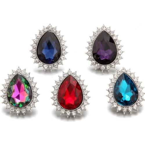 5pcs/lot High Quality 18mm Snap Button Jewelry Big Colorful Flower Snap Buttons Fit Snap Bracelet for Women Snaps Jewelry