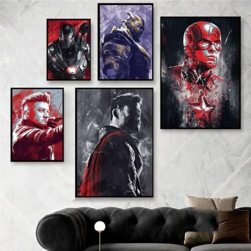 5D DIY Diamond Painting Marvel Thor Captain America Avengers Superhero Diamond Embroidery Wall Art Childrens Room Decor